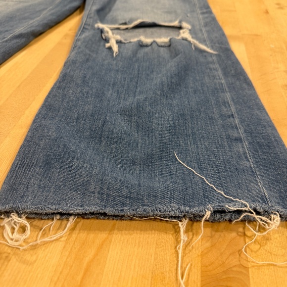 PAIGE ANESSA COVERED BUTTON & RAW HEM WIDE LEG LILAH DESTRUCTED - Picture 6 of 11